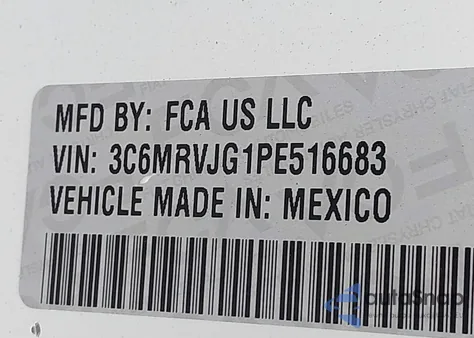 2023 Ram Promaster 3500 Cargo Van High Roof 159 Wb Ext z USA, uszkodzony, nr VIN 3C6MRVJG1PE516683
